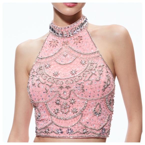 ALICE + OLIVIA Gatz Embellished High Neck Top - Picture 8 of 14